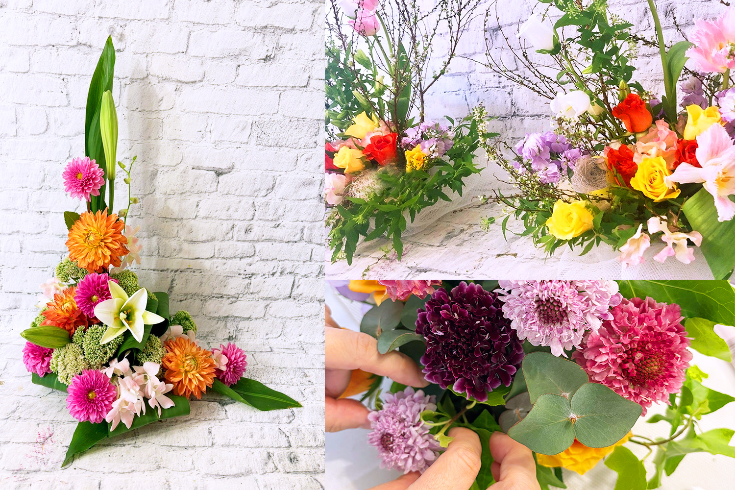 フレッシュフラワーの基礎アレンジメントコース